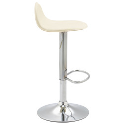 Taburete De Bar Lana V2 En Simil Cuero Crema
