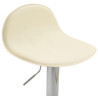 Taburete De Bar Lana V2 En Simil Cuero Crema