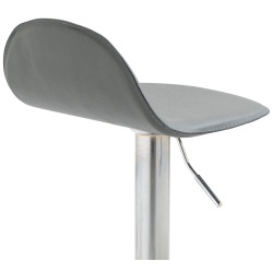 Taburete De Bar Lana V2 En Simil Cuero Gris