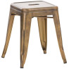 Taburete en metal Armin Dorado