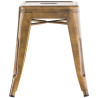 Taburete en metal Armin Dorado