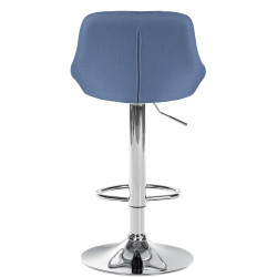 Taburete De Bar Lazio Tapizado En Tela Azul