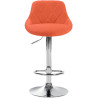 Taburete De Bar Lazio Tapizado En Tela Naranja