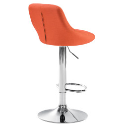 Taburete De Bar Lazio Tapizado En Tela Naranja
