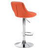 Taburete De Bar Lazio Tapizado En Tela Naranja