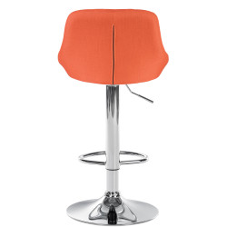 Taburete De Bar Lazio Tapizado En Tela Naranja