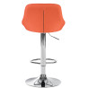 Taburete De Bar Lazio Tapizado En Tela Naranja