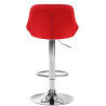 Taburete De Bar Lazio Tapizado En Tela Rojo