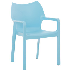 Silla plástico apilable DIVA Azul claro