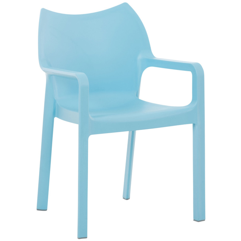 Silla plástico apilable DIVA Azul claro