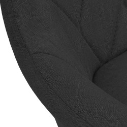 Taburete De Bar Lazio Tapizado En Tela Negro