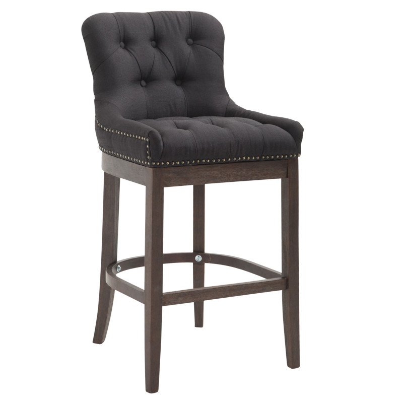 Taburete Lakewood Tapizado en Tela Negro