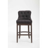 Taburete Lakewood Tapizado en Tela Negro