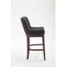 Taburete Lakewood Tapizado en Tela Negro