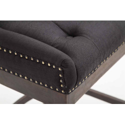 Taburete Lakewood Tapizado en Tela Negro