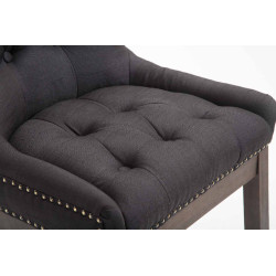 Taburete Lakewood Tapizado en Tela Negro
