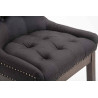 Taburete Lakewood Tapizado en Tela Negro