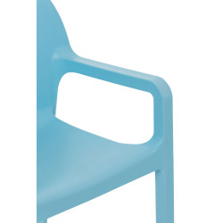 Silla plástico apilable DIVA Azul claro