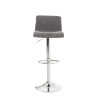 Taburete de Bar Hoover en Tela Gris claro