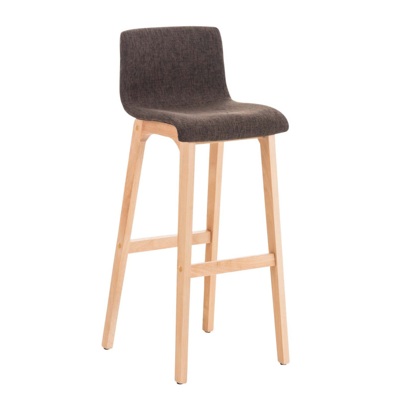 Taburete Hoover con Base de Madera Marrón