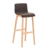 Taburete Hoover con Base de Madera Marrón