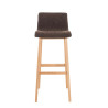 Taburete Hoover con Base de Madera Marrón