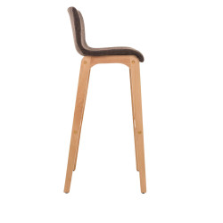 Taburete Hoover con Base de Madera Marrón