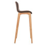 Taburete Hoover con Base de Madera Marrón