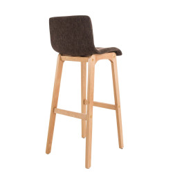 Taburete Hoover con Base de Madera Marrón