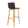 Taburete Hoover con Base de Madera Marrón