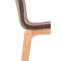 Taburete Hoover con Base de Madera Marrón
