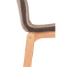 Taburete Hoover con Base de Madera Marrón