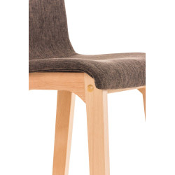 Taburete Hoover con Base de Madera Marrón