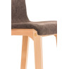 Taburete Hoover con Base de Madera Marrón