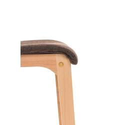 Taburete Hoover con Base de Madera Marrón
