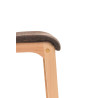 Taburete Hoover con Base de Madera Marrón