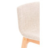 Taburete Hoover con Base de Madera Crema
