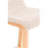 Taburete Hoover con Base de Madera Crema