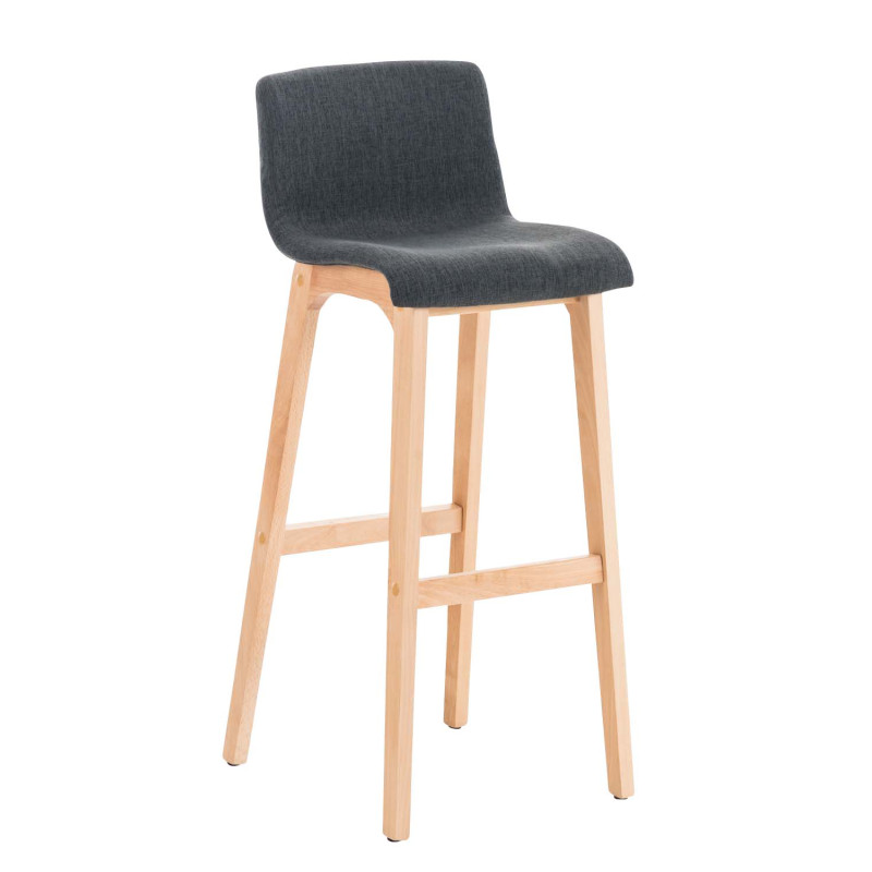 Taburete Hoover con Base de Madera Gris oscuro