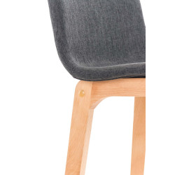 Taburete Hoover con Base de Madera Gris oscuro