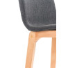 Taburete Hoover con Base de Madera Gris oscuro