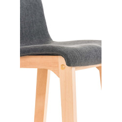 Taburete Hoover con Base de Madera Gris oscuro