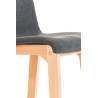 Taburete Hoover con Base de Madera Gris oscuro