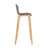 Taburete Hoover con Base de Madera Gris claro