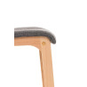 Taburete Hoover con Base de Madera Gris claro