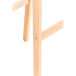 Taburete Hoover con Base de Madera Gris claro