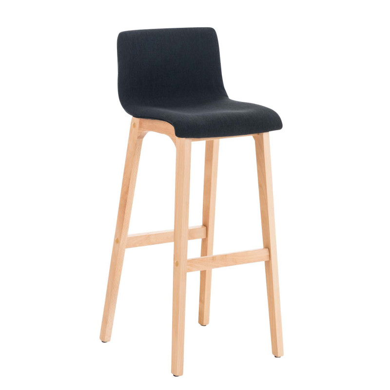 Taburete Hoover con Base de Madera Negro