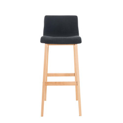 Taburete Hoover con Base de Madera Negro