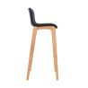 Taburete Hoover con Base de Madera Negro