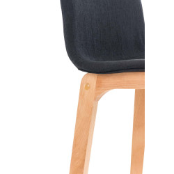 Taburete Hoover con Base de Madera Negro
